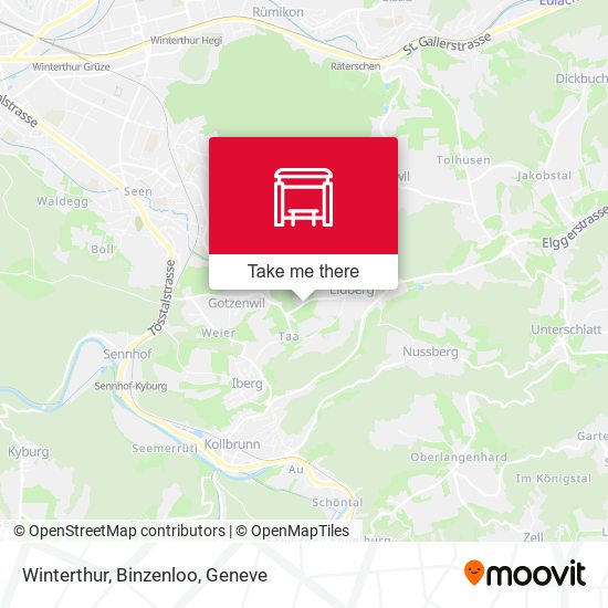 Winterthur, Binzenloo map