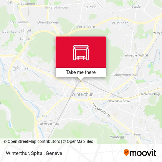 Winterthur, Spital map