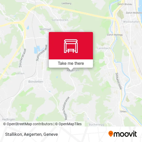 Stallikon, Aegerten map