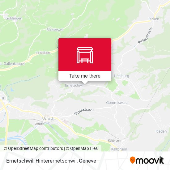 Ernetschwil, Hinterernetschwil map