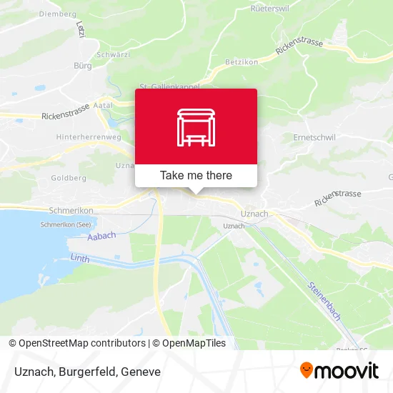 Uznach, Burgerfeld map