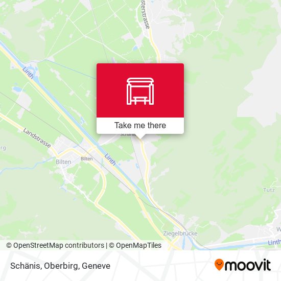 Schänis, Oberbirg map