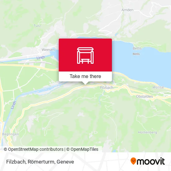 Filzbach, Römerturm map