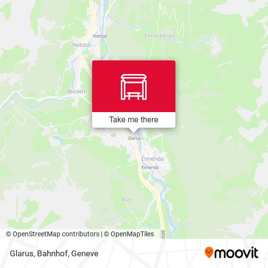 Glarus, Bahnhof map