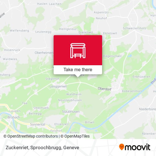 Zuckenriet, Sproochbrugg map