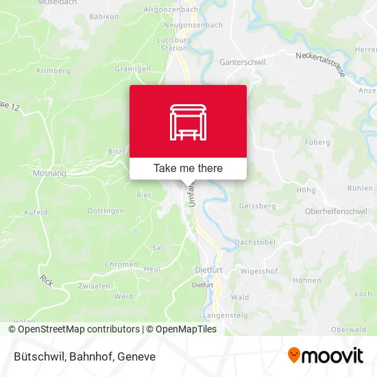 Bütschwil, Bahnhof map