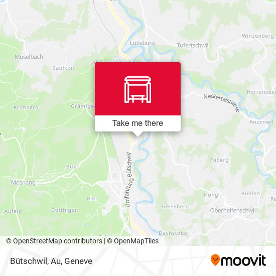 Bütschwil, Au map