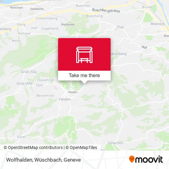 Wolfhalden, Wüschbach map