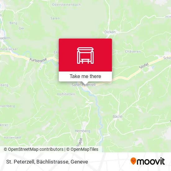 St. Peterzell, Bächlistrasse map