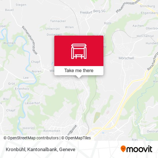 Kronbühl, Kantonalbank map