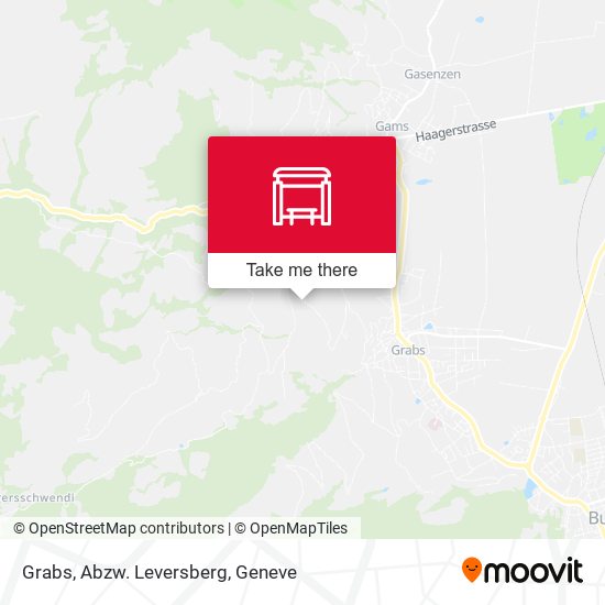 Grabs, Abzw. Leversberg map