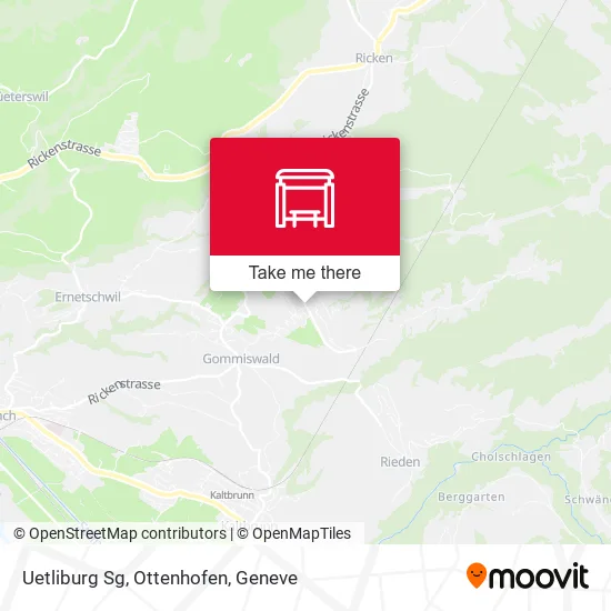 Uetliburg Sg, Ottenhofen map