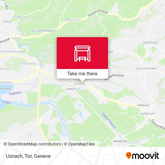 Uznach, Tor map