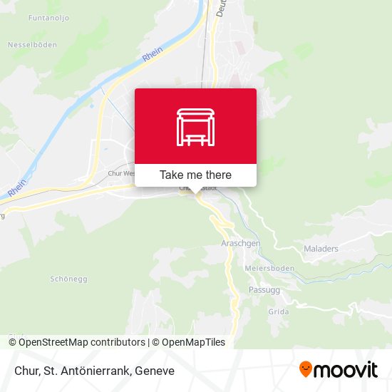 Chur, St. Antönierrank map
