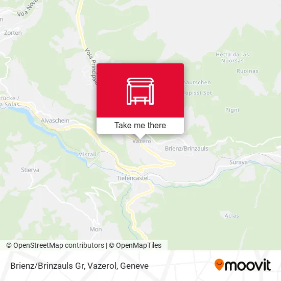 Brienz/Brinzauls Gr, Vazerol map