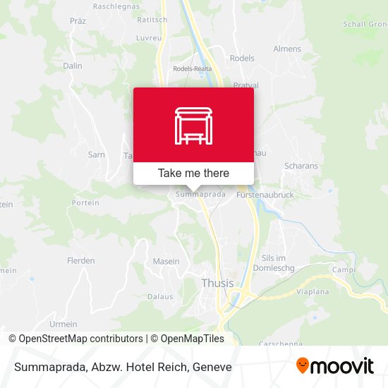 Summaprada, Abzw. Hotel Reich map