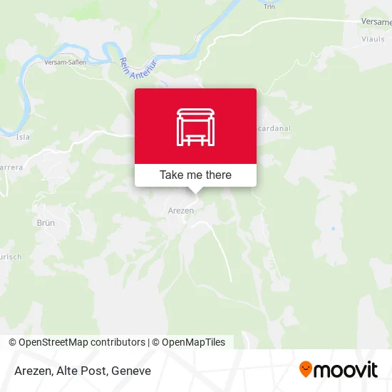 Arezen, Alte Post map