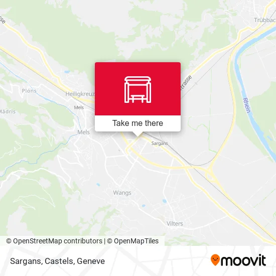 Sargans, Castels map