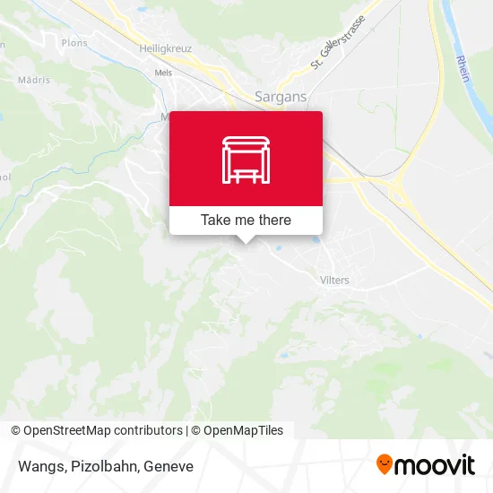 Wangs, Pizolbahn map