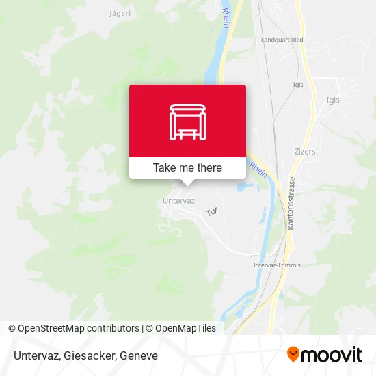 Untervaz, Giesacker map