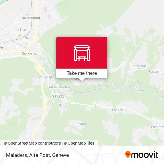 Maladers, Alte Post map