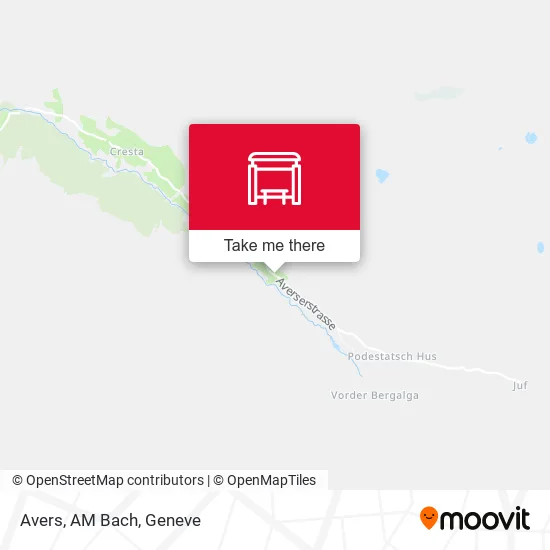 Avers, AM Bach map