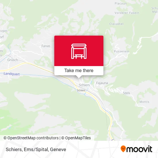 Schiers, Ems/Spital map