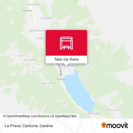 Le Prese, Cantone map