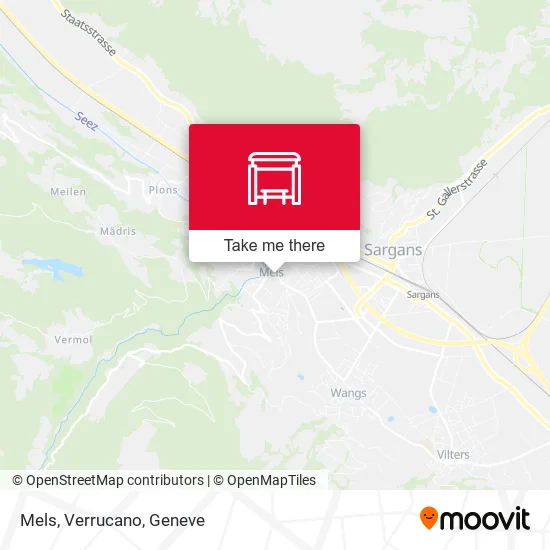 Mels, Verrucano map