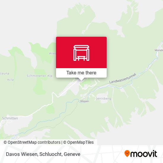 Davos Wiesen, Schluocht map