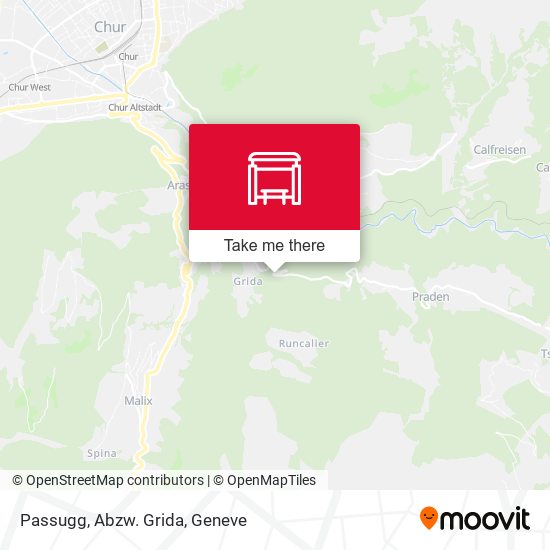 Passugg, Abzw. Grida map