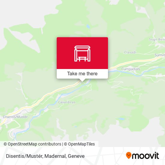 Disentis/Mustér, Madernal map