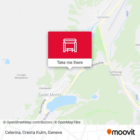 Celerina, Cresta Kulm map