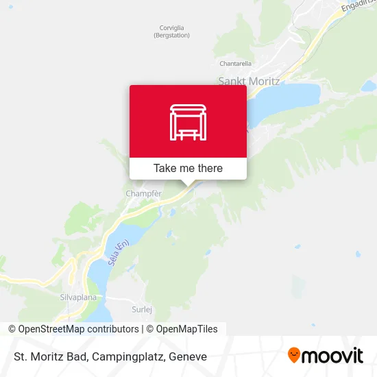St. Moritz Bad, Campingplatz map