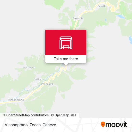 Vicosoprano, Zocca map