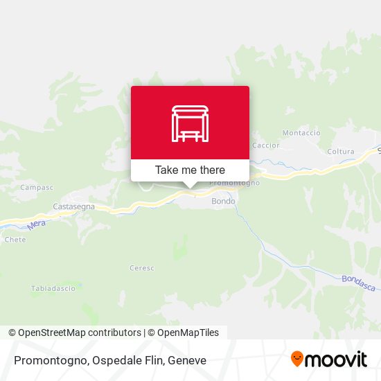 Promontogno, Ospedale Flin map