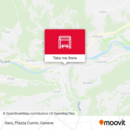 Ilanz, Plazza Cumin map