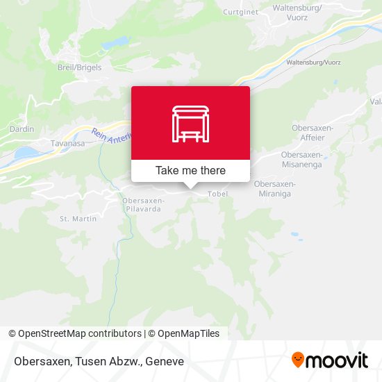 Obersaxen, Tusen Abzw. map