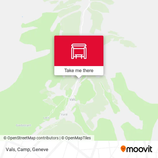 Vals, Camp map