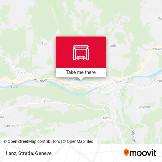 Ilanz, Strada map