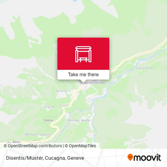 Disentis/Mustér, Cucagna map