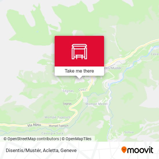 Disentis/Mustér, Acletta map