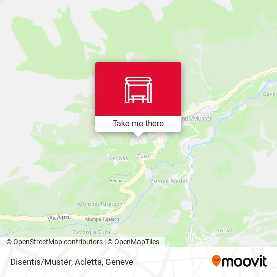 Disentis/Mustér, Acletta map