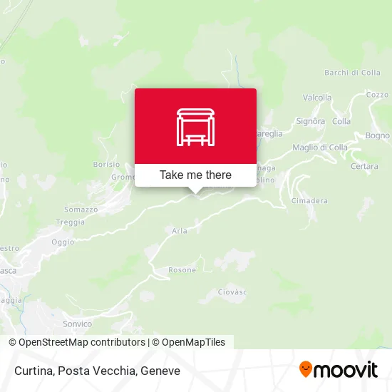 Curtina, Posta Vecchia map