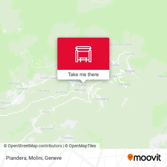 Piandera, Molini map