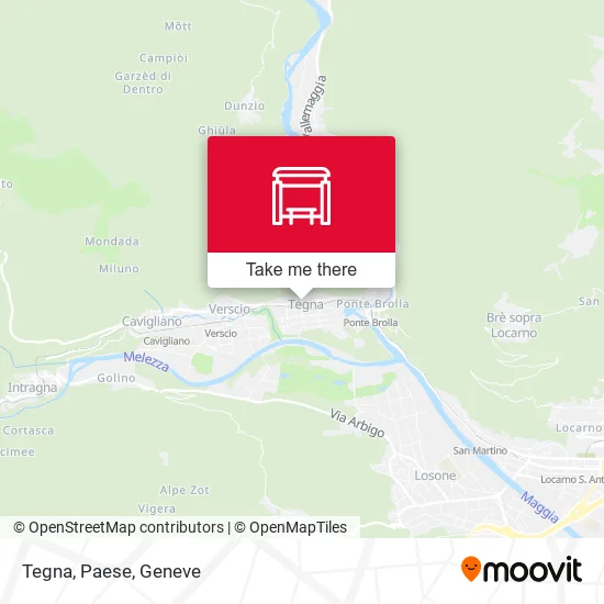 Tegna, Paese map
