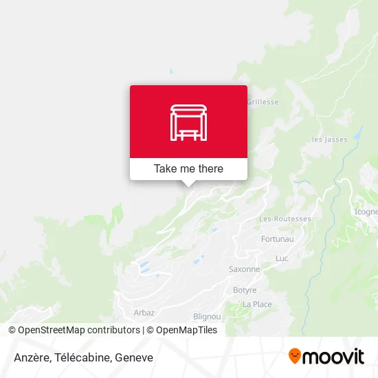 Anzère, Télécabine plan