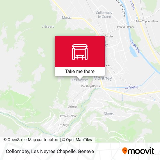 Collombey, Les Neyres Chapelle map