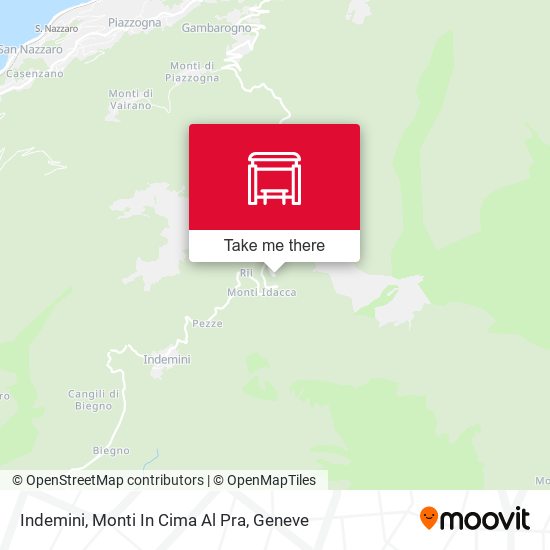 Indemini, Monti In Cima Al Pra map