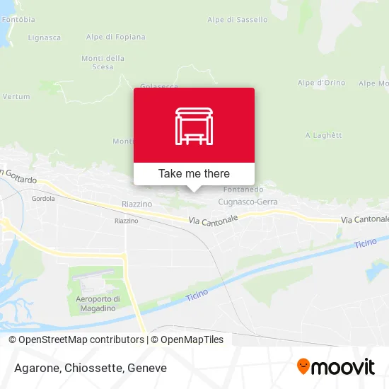 Agarone, Chiossette map